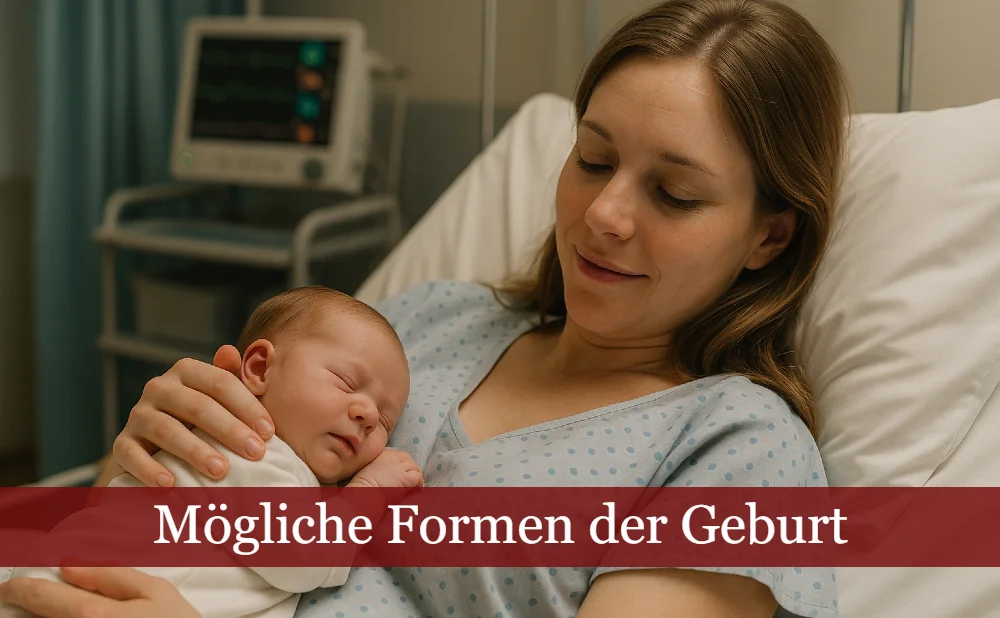 Geburtsarten – Baby auf dem Bauch der Mutter
