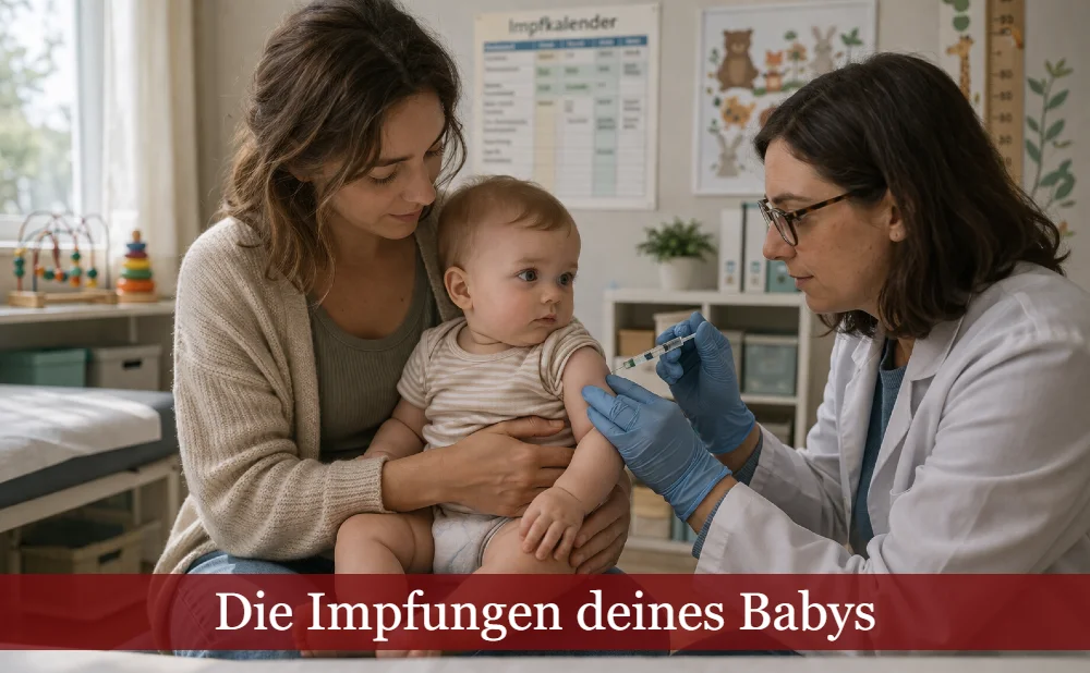 Kinderärztin bei der Impfung eines Babys